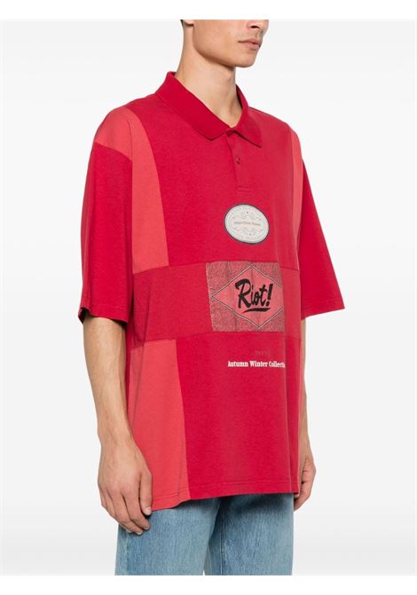 Polo con design oversize Riot in rosso Martine Rose - uomo MARTINE ROSE | 643JE03102NRD